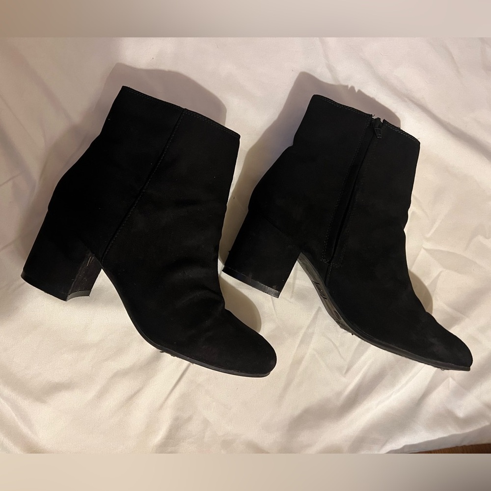 Black Velvet Booties
